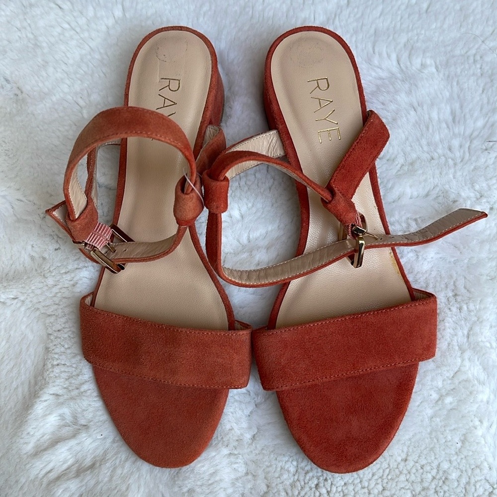 Raye suede low heel sandal
